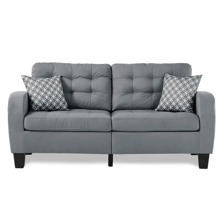 Sinclair 2 pc Fabric Sofa Set in Grey