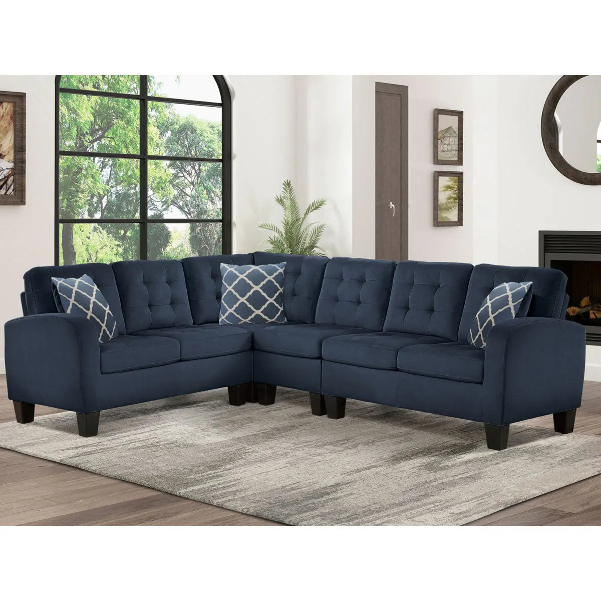 Sinclair Reversible Sectional 8202CHSC - Complete Home Furnish