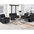 Merrion Leathaire Reclining Sofa Set in Brown Kwality