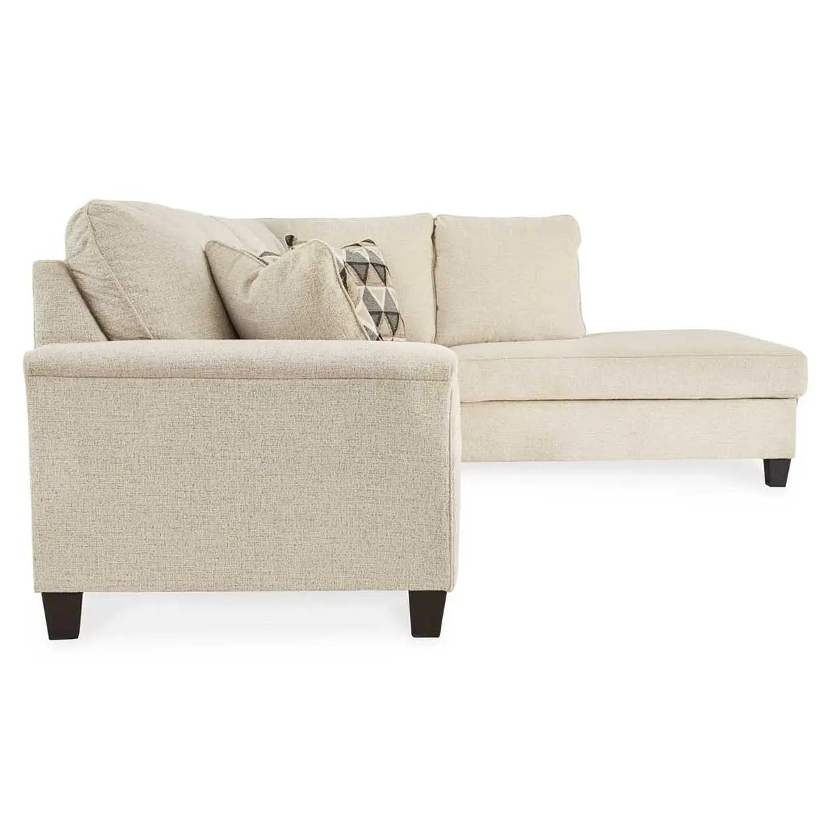 Ashley Abinger 2 Piece RFH Sectional with Chaise in Natural - Complete Home Furniture