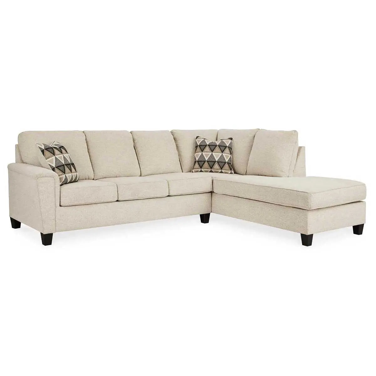 Ashley Abinger 2 Piece RFH Sectional with Chaise in Natural - Complete Home Furniture