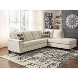 Ashley Abinger 2 Piece RFH Sectional with Chaise in Natural - Complete Home Furniture