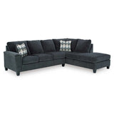 Ashley Abinger 2 Piece RFH Sectional with Chaise in Smoke - Complete Home Furniture