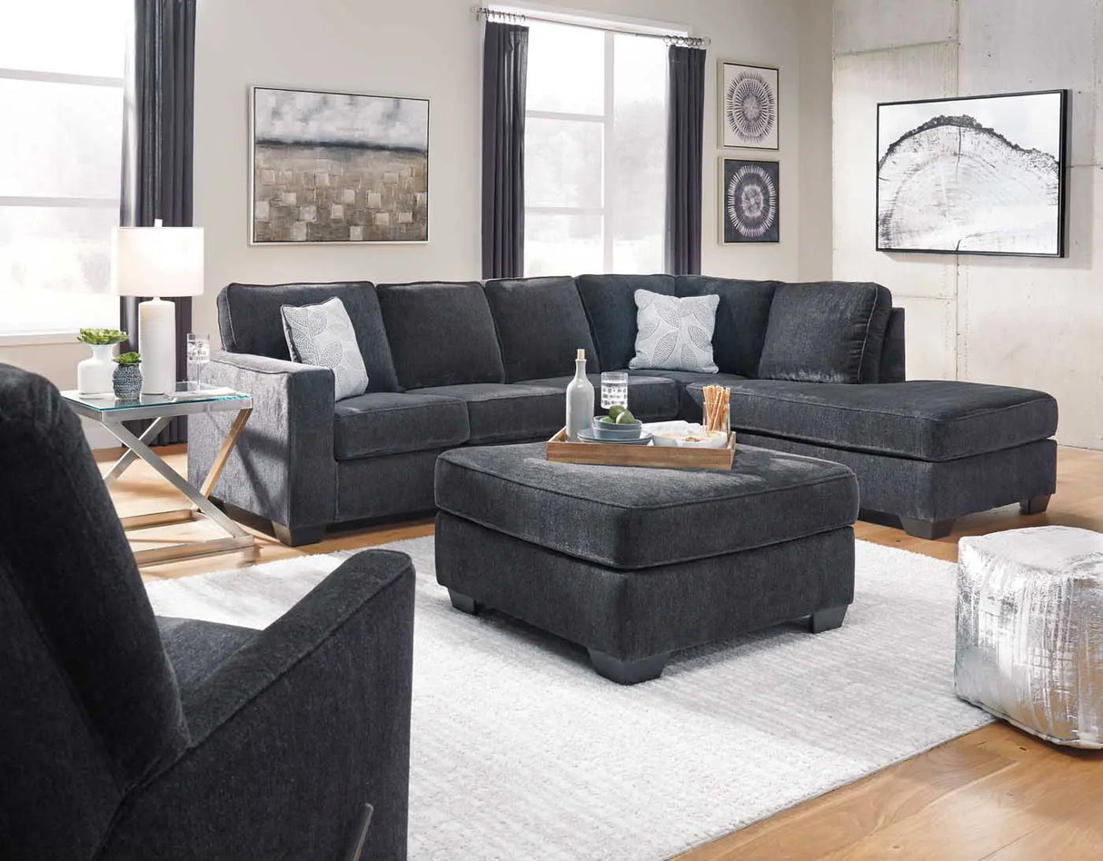 Ashley Altari 2 Piece RFH Chaise Sectional in Slate - Brampton Furniture Store