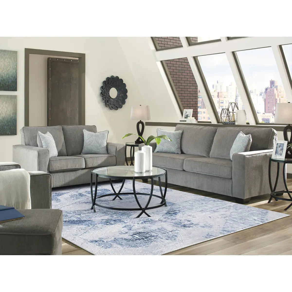 Ashley Altari Sofa Set in Alloy Signature Design by Ashley