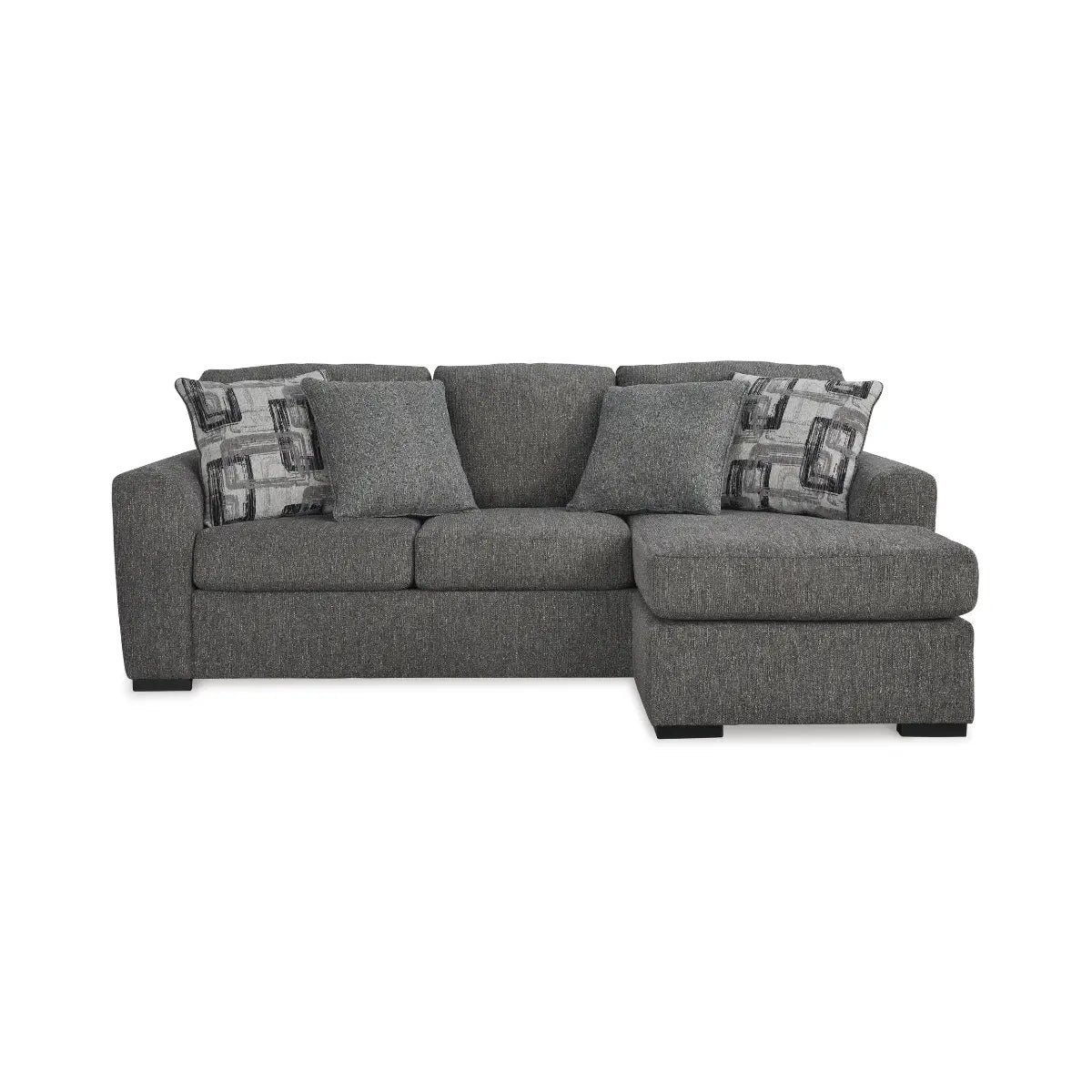 Ashley Gardiner Sofa Chaise with Ottoman in Pewter Signature Design by Ashley