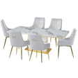 Marble Look 7Pc Dining Set T200-3057 B2M