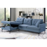 9065 Sectional in Blue I.F.Furniture