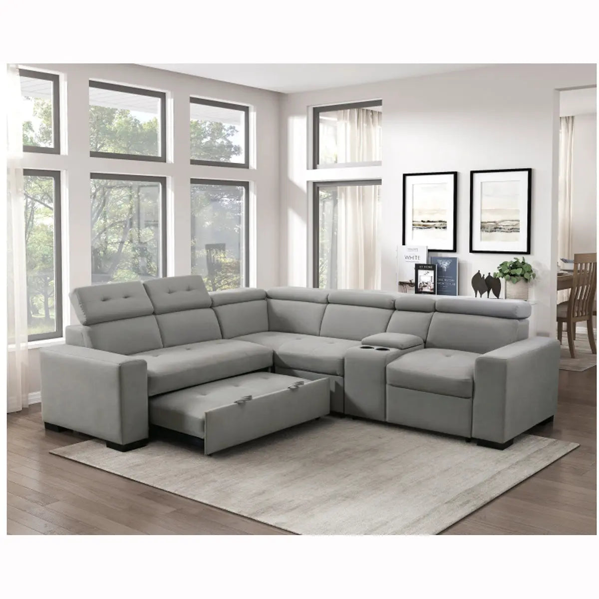 Farrah 9219 Sectional Sofa with Pull Out Bed M.A.Z