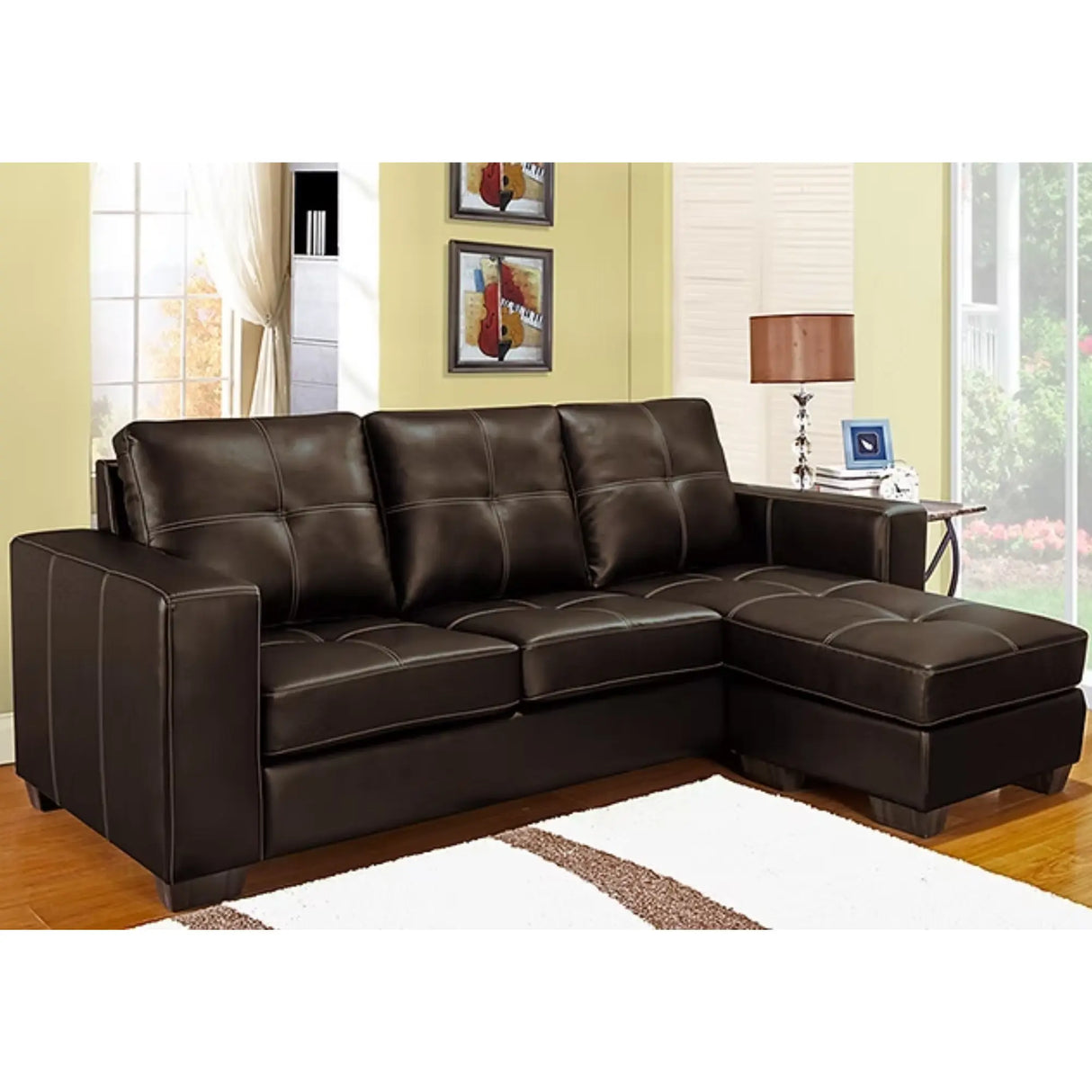 9356 Sectional in Brown I.F.Furniture