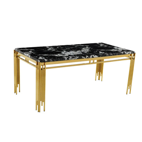 Waterfall Marble Dining Table Complete Home Furnish