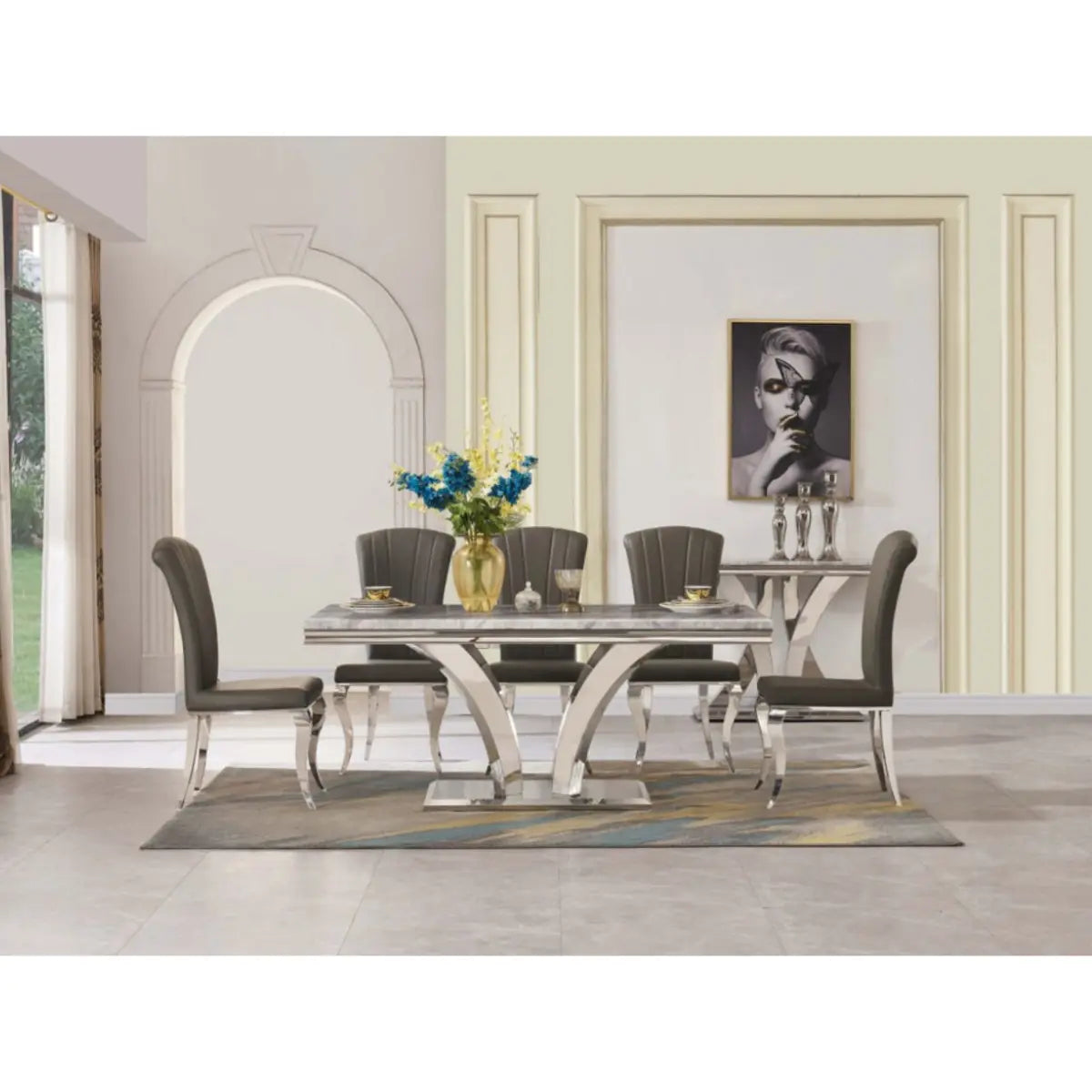 Marble Dining Table Complete Home Furnish