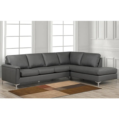 SBF Hopkins 2Pc Sectional Florance Charcoal Sofa by Fancy