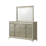 Samantha 6pc Bedroom Set in Olive Silver Matrix Furniture