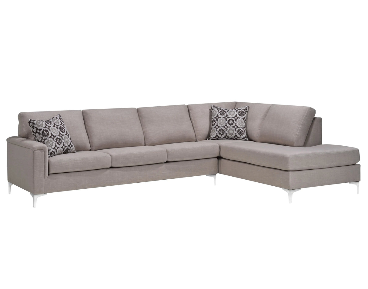 SBF Hopkins 2Pc Sofa Set Cognac Beige Sofa by Fancy