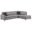 SBF Ruba 2Pc Sectional Silver Sofa by Fancy