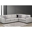 SBF 9855 Bergen Sectional in Erlach Silver Sofa by Fancy