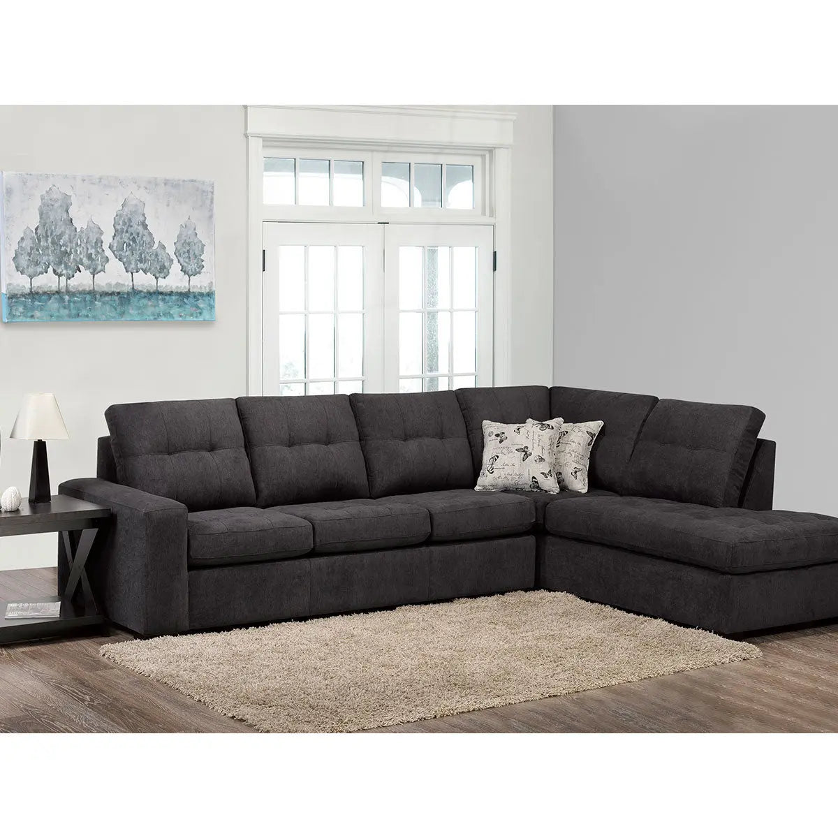 PennyLane Series 2 pc Fabric Sectional Sofa by Fancy