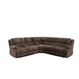 Presley Modular Reclining Sectional 99928BRWSS M.A.Z