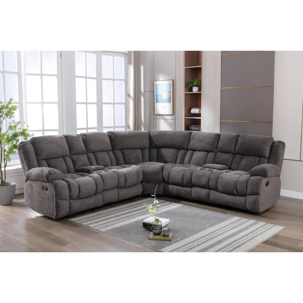 Presley Modular Reclining Sectional 99928GRYSS M.A.Z