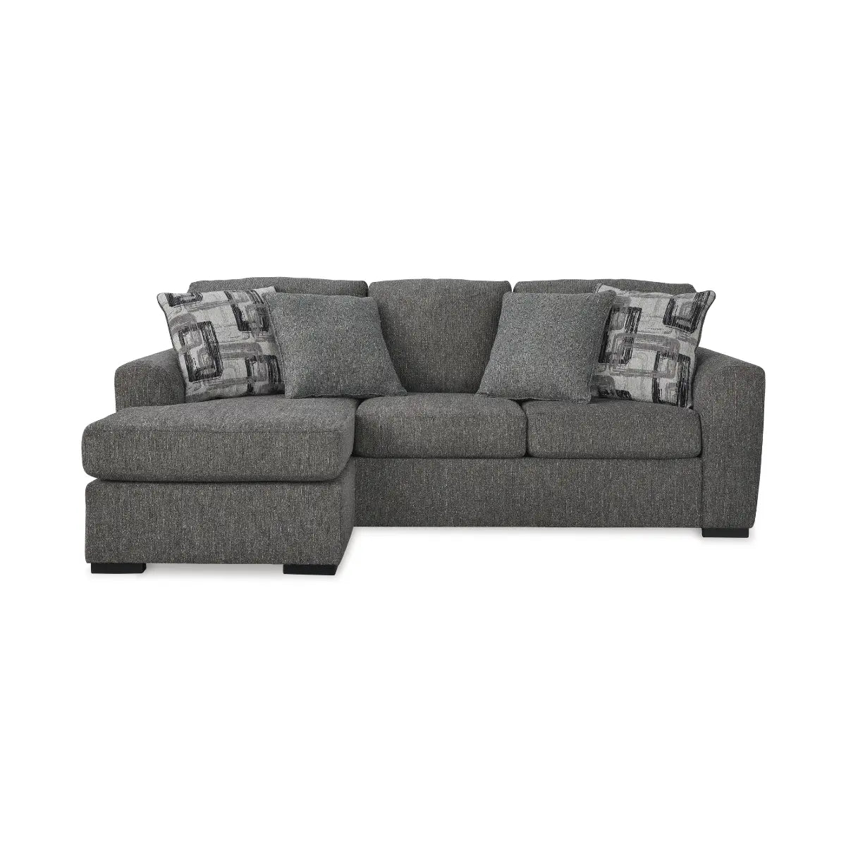 Ashley Gardiner Sofa Chaise with Ottoman in Pewter Signature Design by Ashley