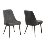 A654 Dining Chair Set in Grey Brassex