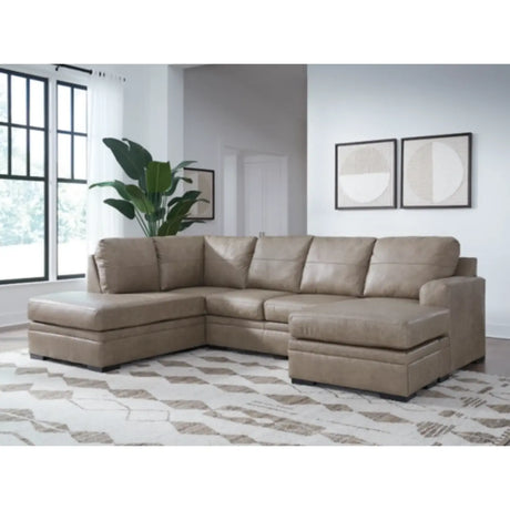 Ashley Amuleto Sectional with Chaise in Desert Signature Design by Ashley