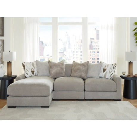 Ashley Aslan Court Sofa Sectional in Pebble Signature Design by Ashley