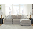 Ashley Aslan Court Sofa Sectional in Pebble Signature Design by Ashley