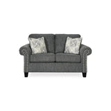 Ashley Agleno Sofa Set in Charcoal Signature Design by Ashley