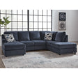 Ashley Albar Place Sectional in Cobalt RHF Signature Design by Ashley