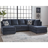 Ashley Albar Place Sectional in Cobalt RHF Signature Design by Ashley