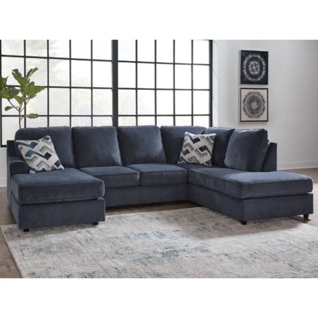 Ashley Albar Place Sectional in Cobalt RHF Signature Design by Ashley