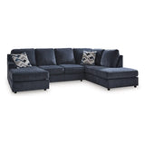 Ashley Albar Place Sectional in Cobalt RHF Signature Design by Ashley