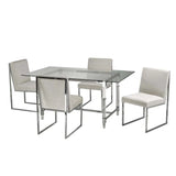 Alissa 5-Piece Dining Set Brassex