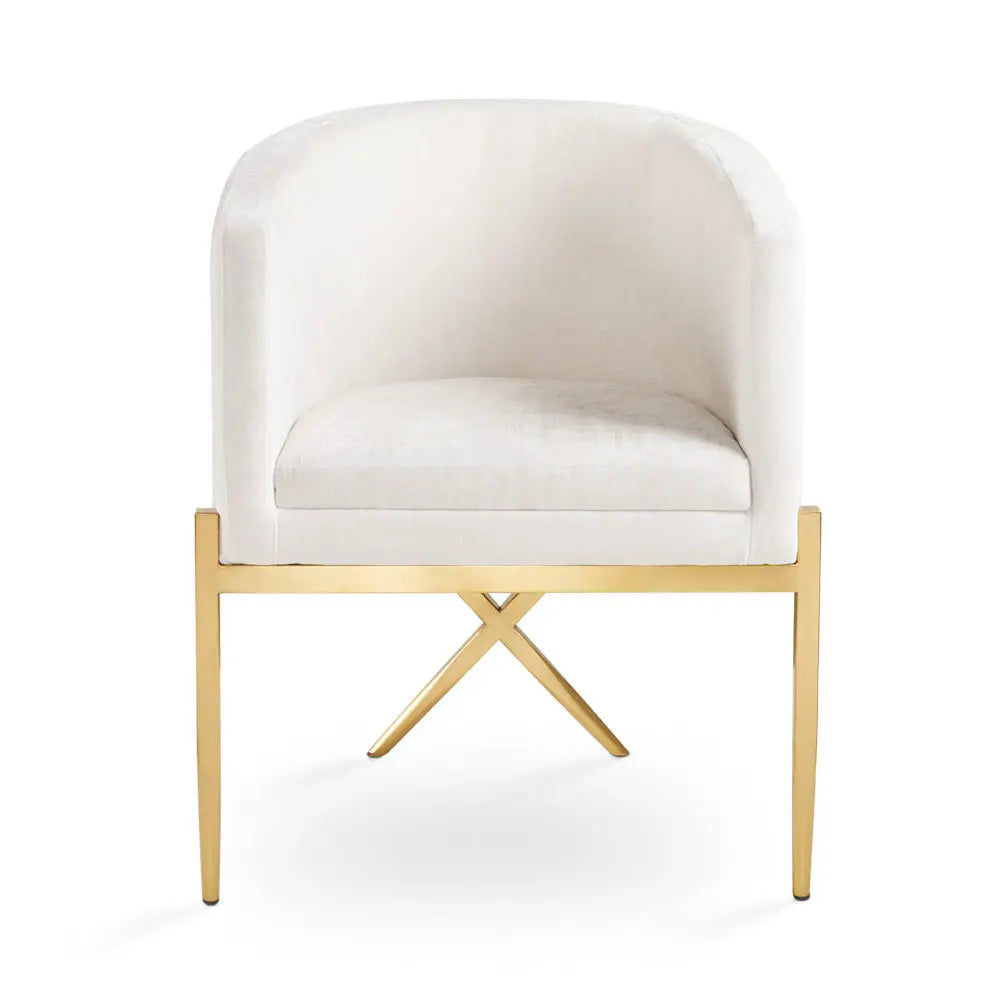 Anton Brushed Gold Accent Chair - Complete Home