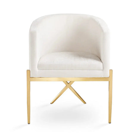 Anton Brushed Gold Accent Chair - Complete Home