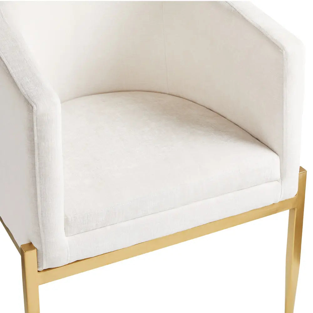 Anton Brushed Gold Accent Chair - Complete Home