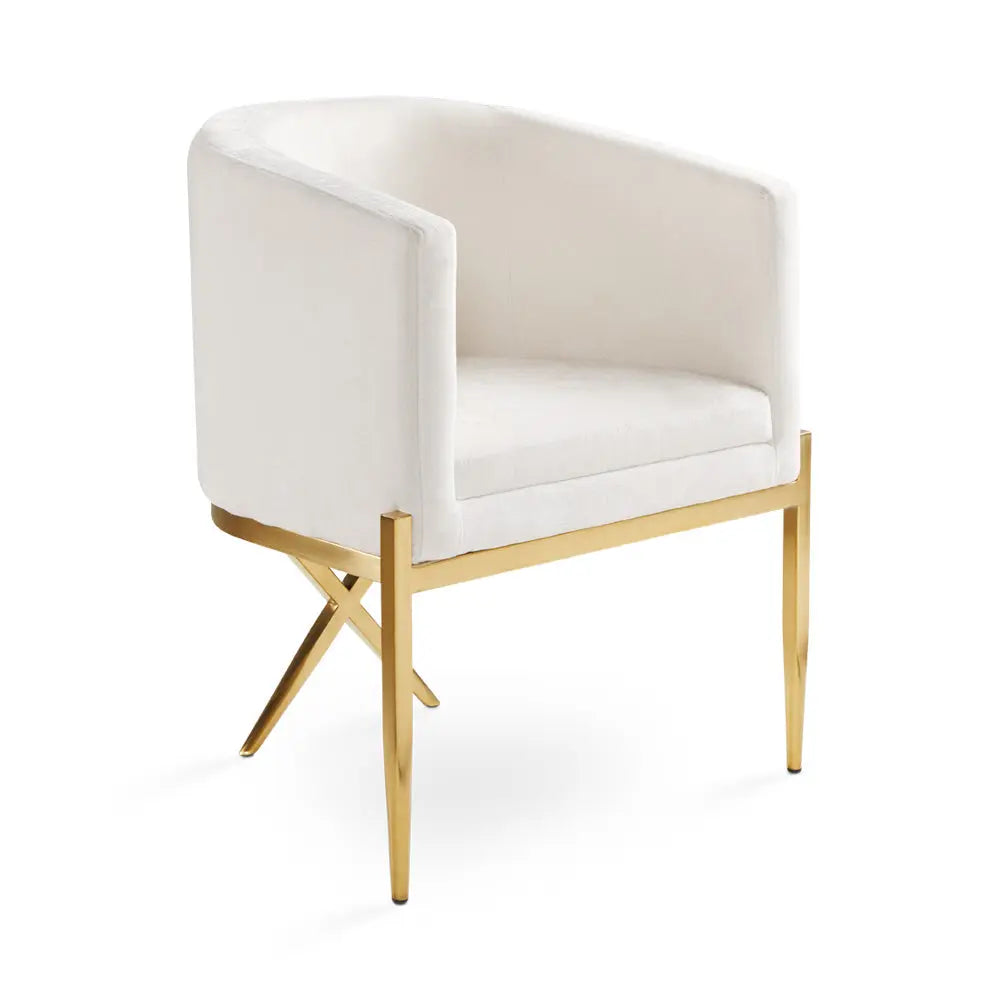 Anton Brushed Gold Accent Chair - Complete Home