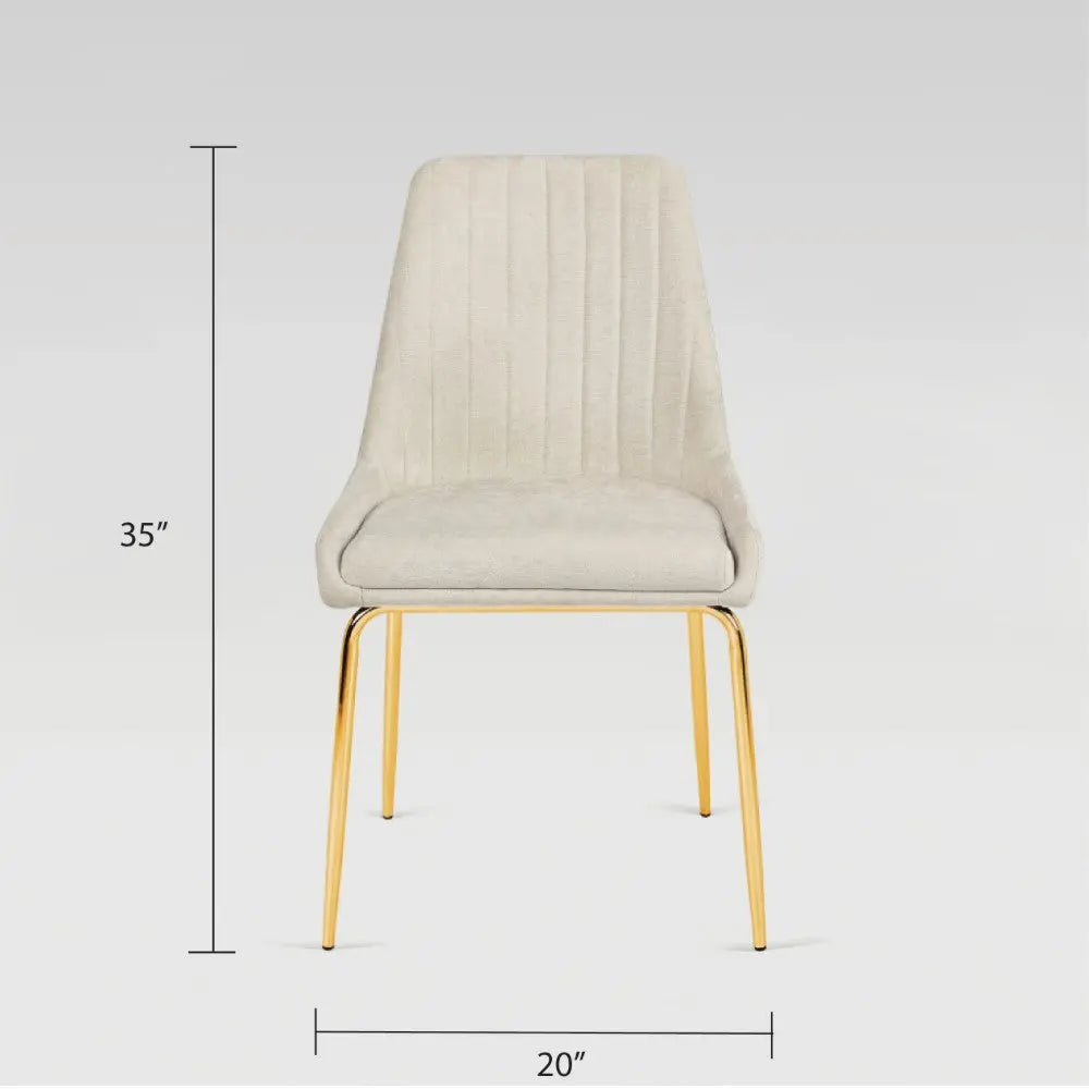 Moira Dining Chair - Gold - Xcella Furniture