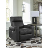 Ashley Axtellton Recliner Sofa Set in Carbon Signature Design by Ashley