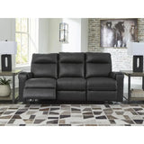 Ashley Axtellton Recliner Sofa Set in Carbon Signature Design by Ashley