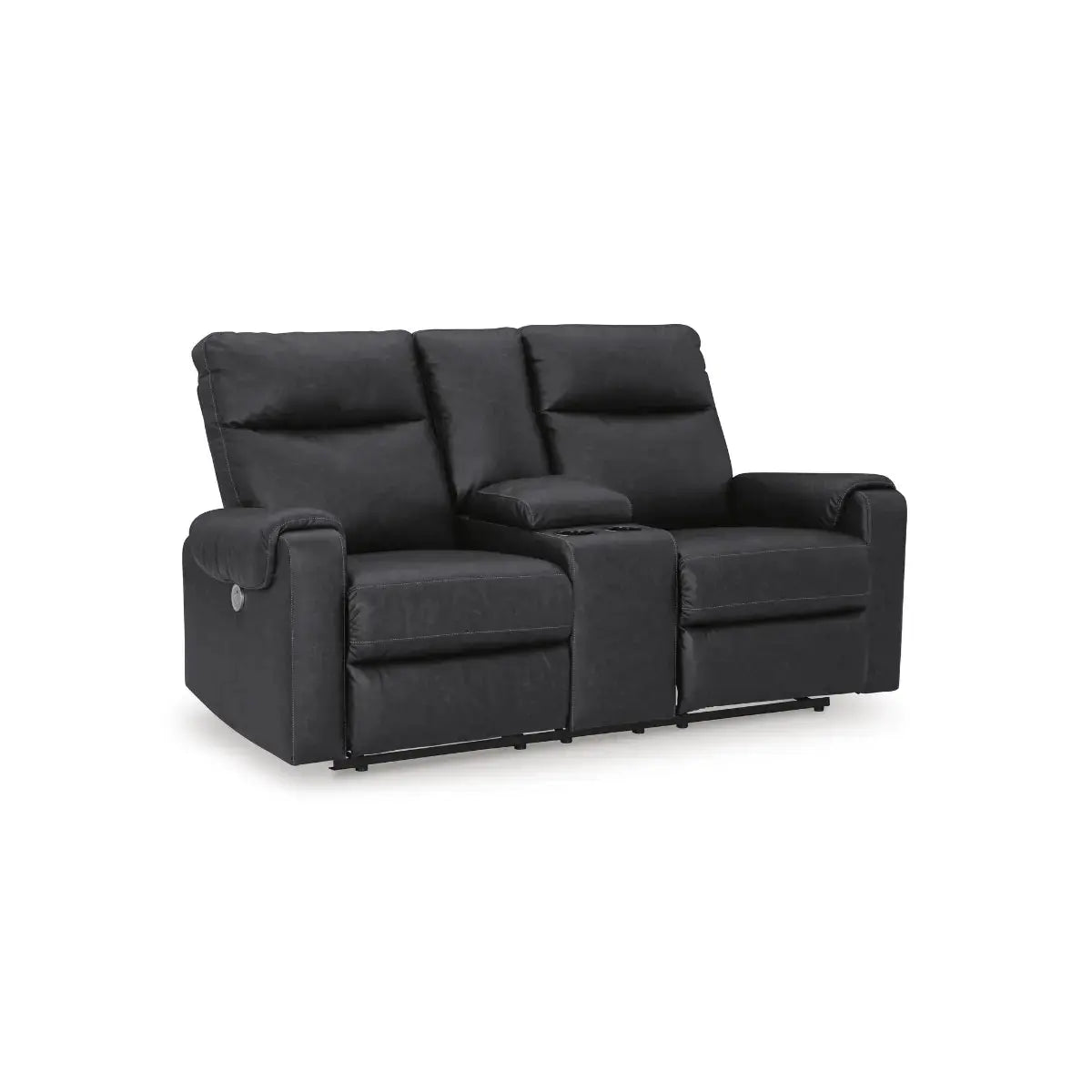 Ashley Axtellton Recliner Sofa Set in Carbon Signature Design by Ashley