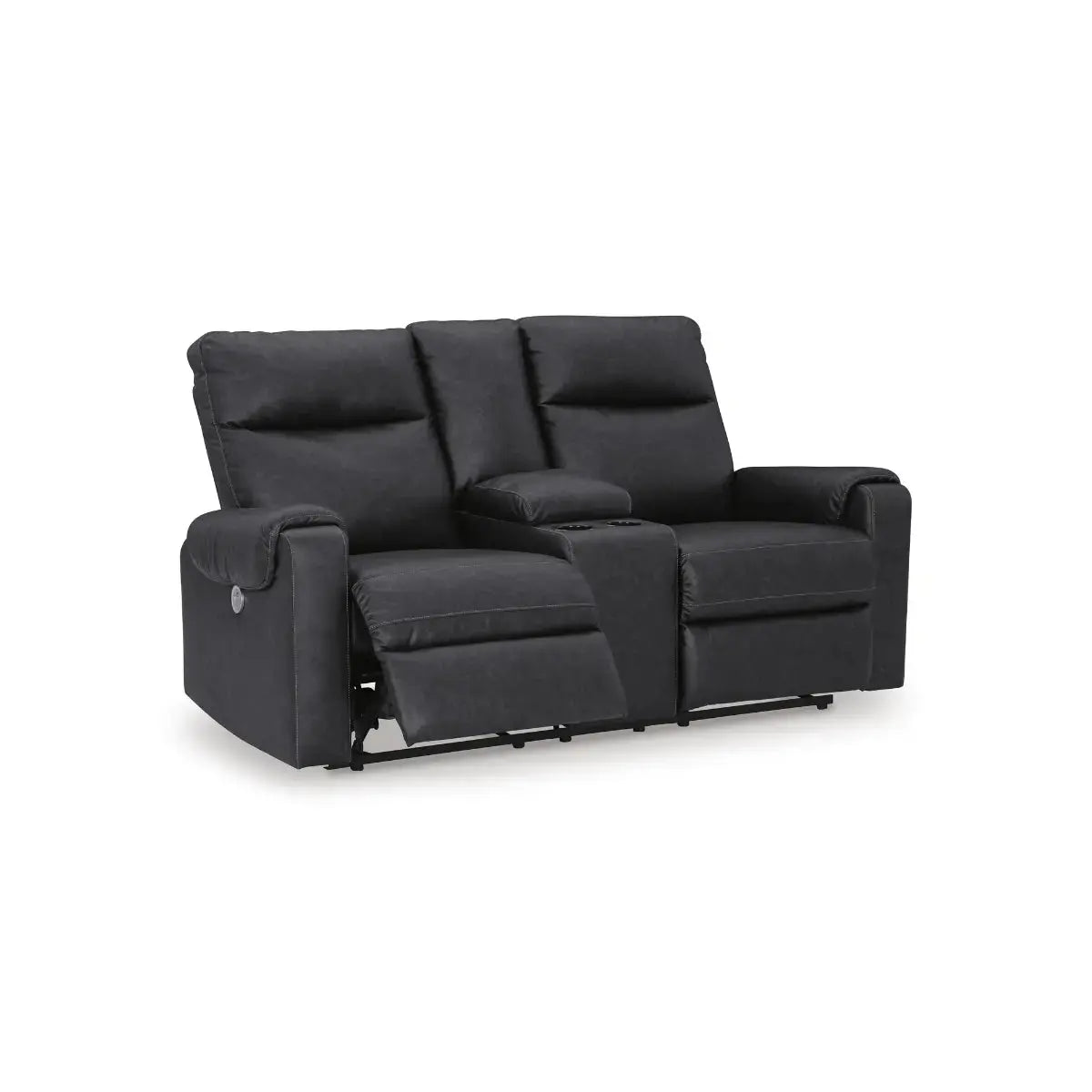 Ashley Axtellton Recliner Sofa Set in Carbon Signature Design by Ashley