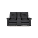 Ashley Axtellton Recliner Sofa Set in Carbon Signature Design by Ashley