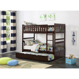 Rowe Twin Over Twin Bunk Bed in Dark Brown M.A.Z