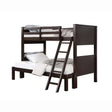 Shaw Twin-Full Bunk Bed in Dark Brown M.A.Z