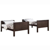 Shaw Twin-Full Bunk Bed in Dark Brown M.A.Z