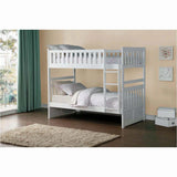 Galen Twin Over Twin Bunkbed in White B2053FFW M.A.Z