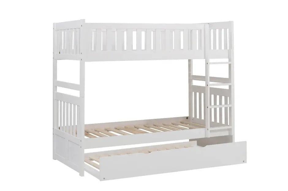 Galen Twin Over Twin Bunkbed in White B2053FFW M.A.Z